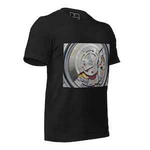 Mechanical Watch Movement T-Shirt, Luxury Watch Graphic Tee, Skeleton Watch Shirt, Horology Gift for Watch Lovers, Minimalist Timepiece Tee