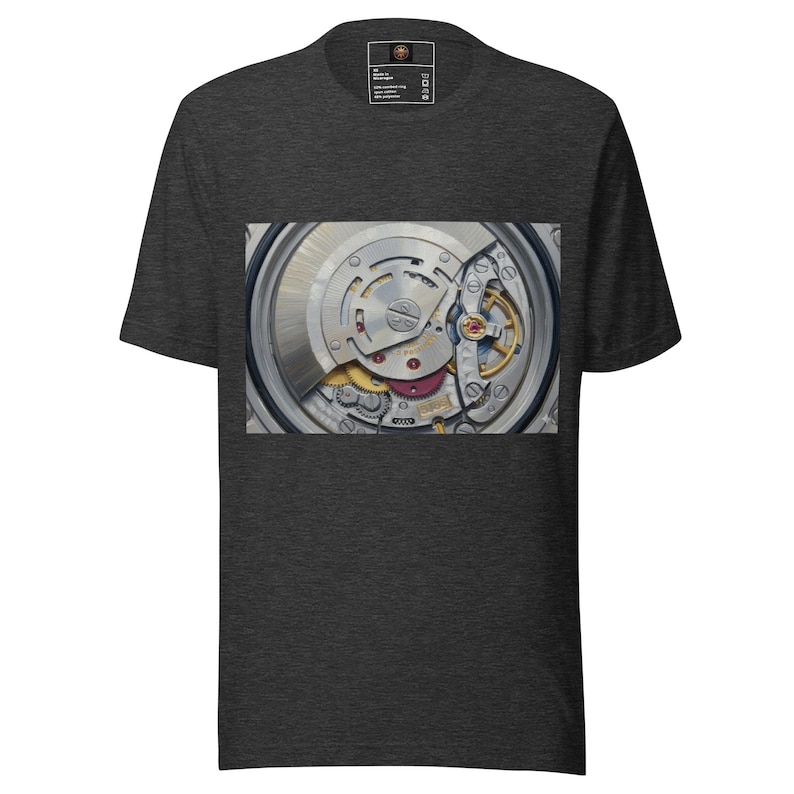 The Gilded Depth Tee – Mechanical Watch Movement T-Shirt, Luxury Skeleton Watch Graphic, Horology Gift, Minimalist Timepiece Shirt