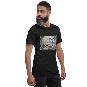 Mechanical Watch Movement T-Shirt, Luxury Watch Graphic Tee, Skeleton Watch Shirt, Horology Gift for Watch Lovers, Minimalist Timepiece Tee