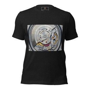 Mechanical Watch Movement T-Shirt, Luxury Watch Graphic Tee, Skeleton Watch Shirt, Horology Gift for Watch Lovers, Minimalist Timepiece Tee