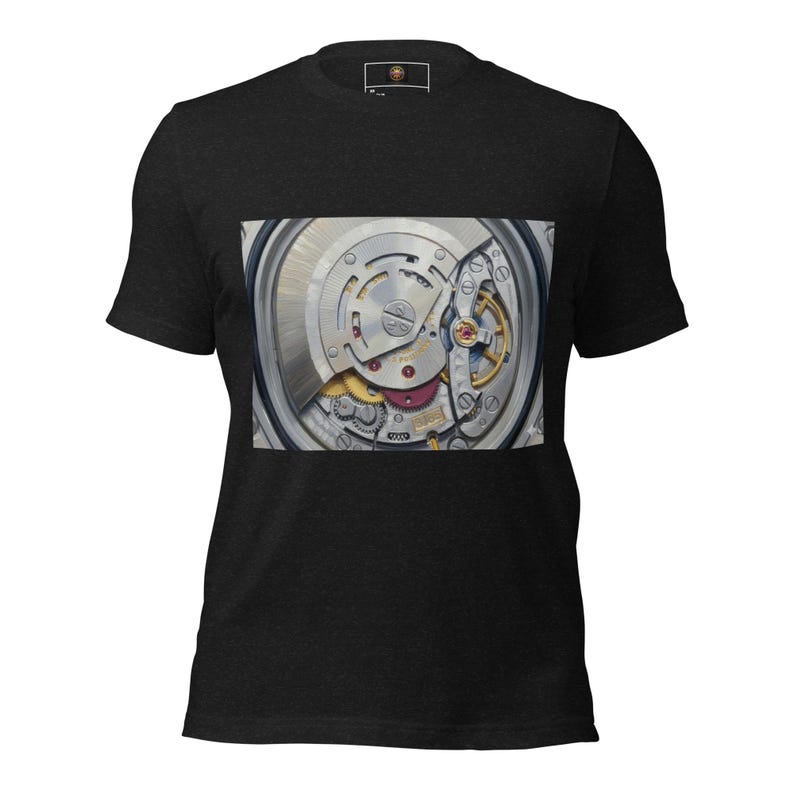 Mechanical Watch Movement T-Shirt, Luxury Watch Graphic Tee, Skeleton Watch Shirt, Horology Gift for Watch Lovers, Minimalist Timepiece Tee