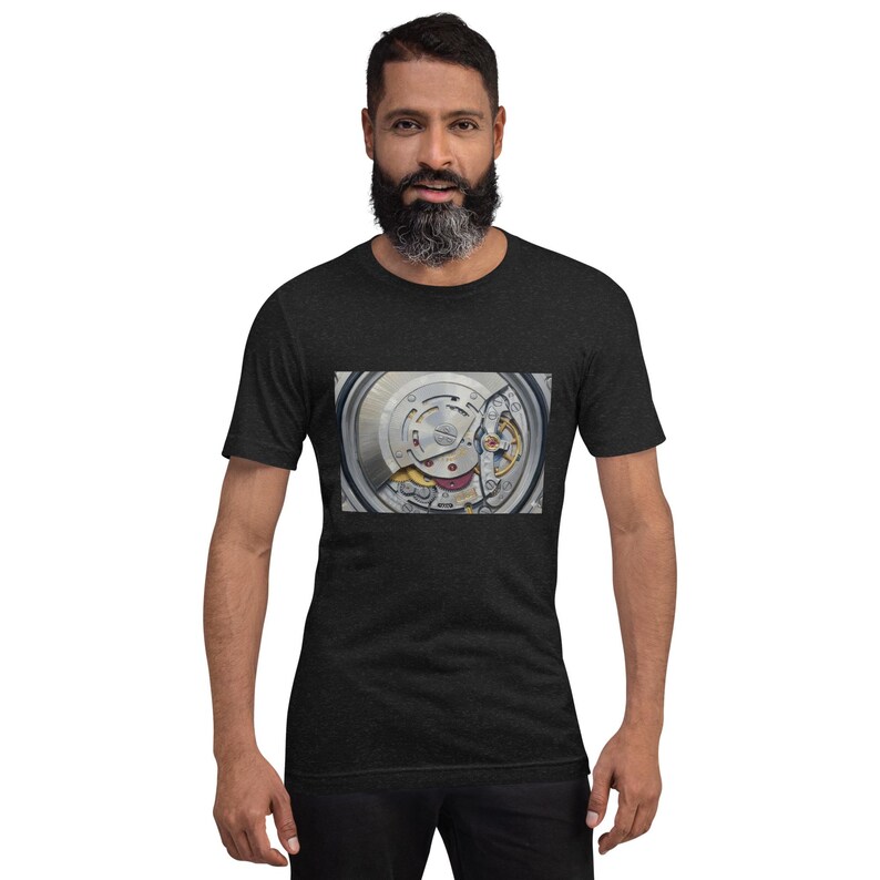 Mechanical Watch Movement T-Shirt, Luxury Watch Graphic Tee, Skeleton Watch Shirt, Horology Gift for Watch Lovers, Minimalist Timepiece Tee