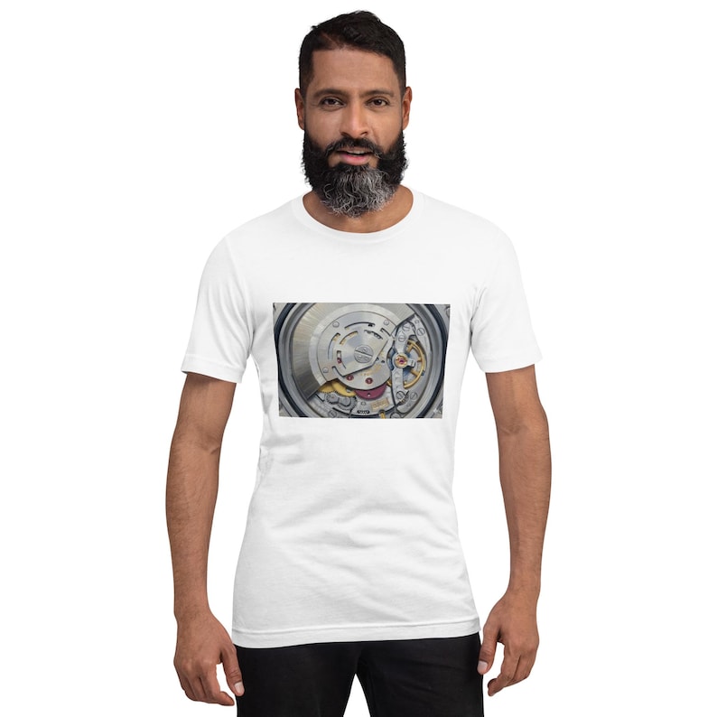 Mechanical Watch Movement T-Shirt, Luxury Watch Graphic Tee, Skeleton Watch Shirt, Horology Gift for Watch Lovers, Minimalist Timepiece Tee