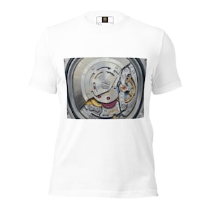 Mechanical Watch Movement T-Shirt, Luxury Watch Graphic Tee, Skeleton Watch Shirt, Horology Gift for Watch Lovers, Minimalist Timepiece Tee