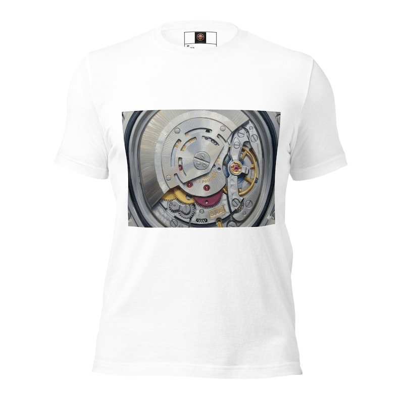 Mechanical Watch Movement T-Shirt, Luxury Watch Graphic Tee, Skeleton Watch Shirt, Horology Gift for Watch Lovers, Minimalist Timepiece Tee