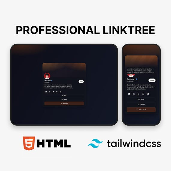Custom Template Professional Link-in-bio Linktree Alternatives