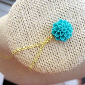Turquoise Flower Blossom Necklace