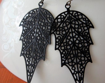 Ornate Leaf Earrings