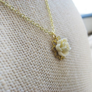 The Delicate White Flower Necklace image 4