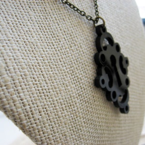 Vintage Style Black Keyhole Necklace image 5