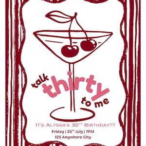 Talk Thirty to Me / 30th Birthday Invitation Template