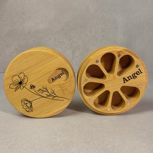 Daily Pill Organizer, Wooden Pill Case 7 Day, Vitamin Organizer, Pill Container, Weekly Pill Box,medicine box