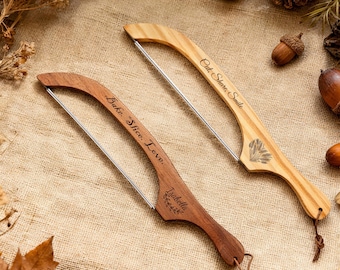 Personalized Bread Knife, Custom Name Bread Bow Knife, Fiddle Knife, Serrated Bagel Knife, Sourdough Bread Knife,Christmas table knife