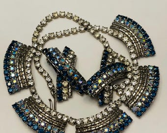 Hobe’ rhinestone Demi parure