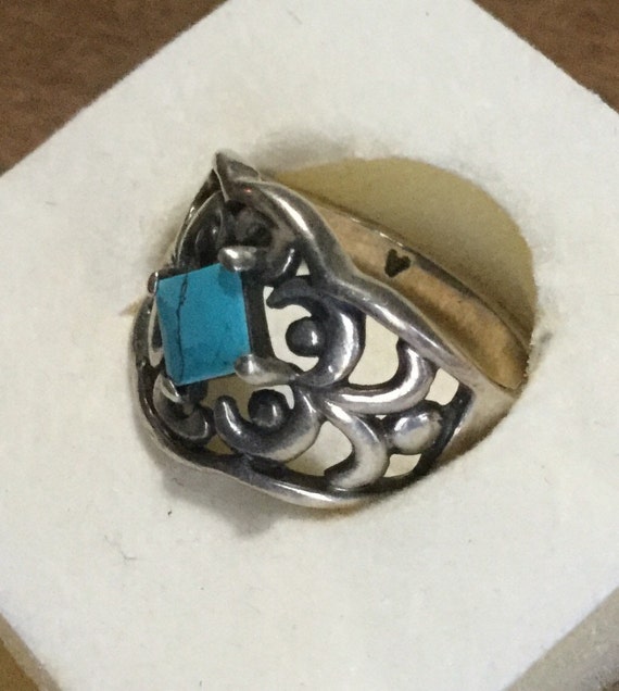 Turquoise native american ring VJSE - image 2