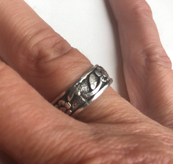Sterling silver floral ring            VJSE - image 1