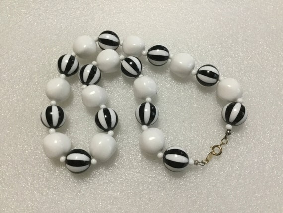 Triffari Black and white lucite beads    VJSE - image 2