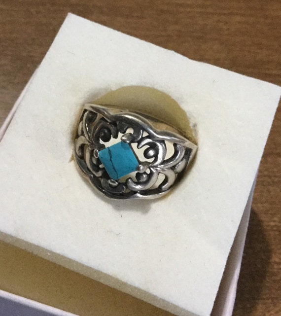 Turquoise native american ring VJSE - image 4