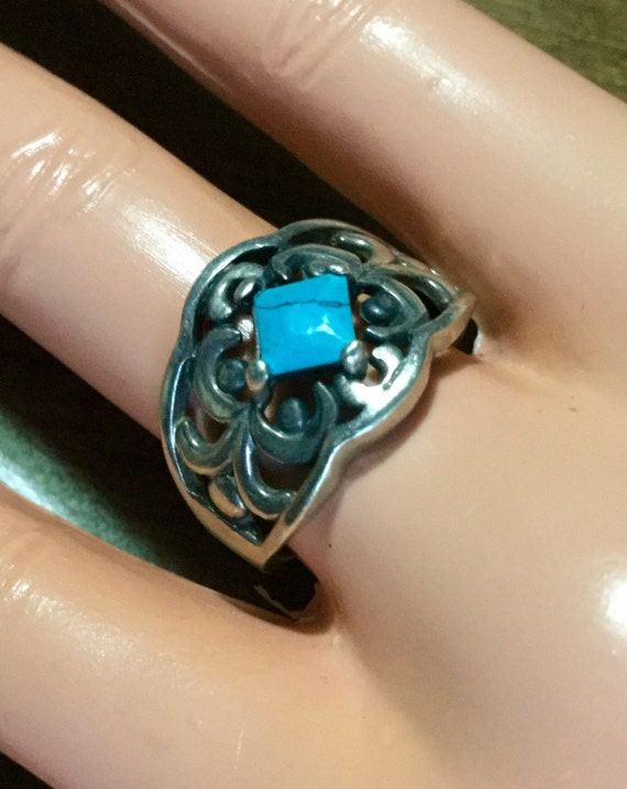 Turquoise native american ring VJSE