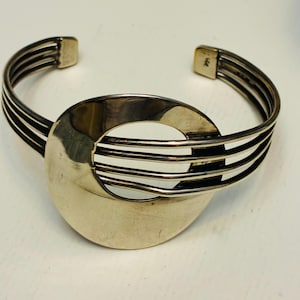 Modernist sterling silver bracelet vintage