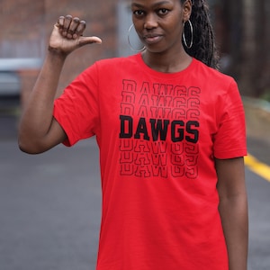 Dawgs Shirt, Women&#39;s Red Georgia Bulldogs Shirt, Georgia Fan Shirt, Georgia Apparel, Georgia Bulldogs Football Shirt, Georgia Football Gift