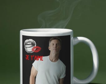 Taza negra "Je t'aime Dr. Jack Abbott" / Regalo para fans de la serie de televisión "The Pitt"