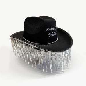 Rhinestone Tassel Cowboy Hat - Etsy display picture 2