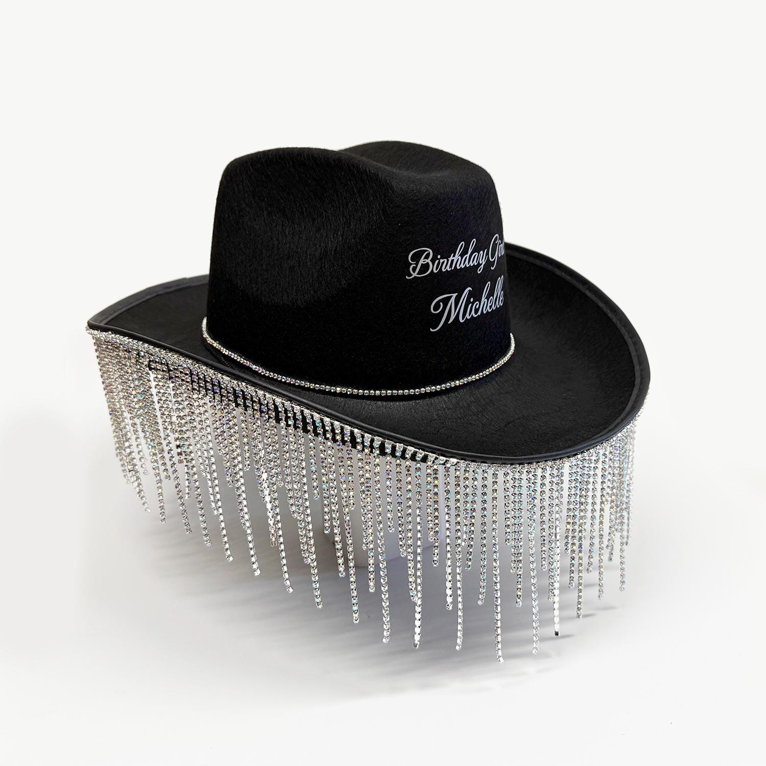 Rhinestone Tassel Cowboy Hat - Etsy