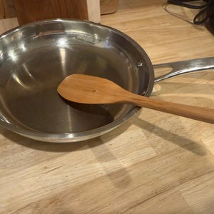 Handgjorda köksredskap i trä – Giftfri spatel, sked och vändare – Säker för gjutjärn – Minimalistiska köksredskap Flat Spatula