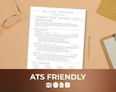 ATS Friendly Resume Template Word Google Docs Easy to Edit Resume Canva Resume Template Minimalist Simple CV Template (Instant Download)