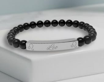 Leo Zodiac Bracelet: Natural Stone Astrology Jewelry