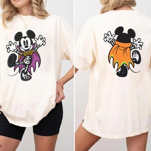 Retro Mickey Minnie Halloween Couple Png, Mickey Ghost png, Minnie Ghost Png, Spooky Season Png, Disney Halloween, Digital FIle Download