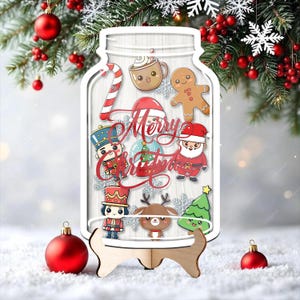 Reward Jar, Magnetic Reward Jar for Toddler, Jar with Christmas Tokens, Custom Name Behavior Responsibility Jar, Christmas Gift