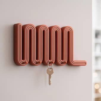 Wavy Key Holder - Terracotta