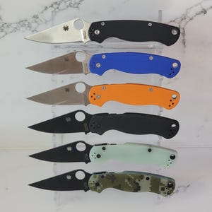 Spyderco Paramilitary 2 Compression Lock Knife G-10 Scales EXACT REPLICA from CHINA