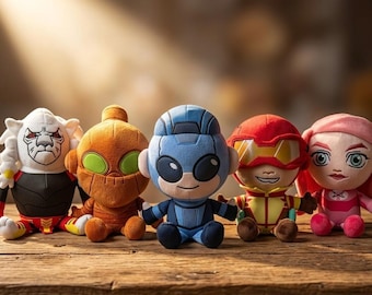 Niezwyciężona pluszowa zabawka z kreskówek, pluszowa lalka, bestia bojowa, Atom, Eve Rex, wypchana zabawka, kolekcjonerska figurka dla dzieci, fani anime, wystrój domu, prezent