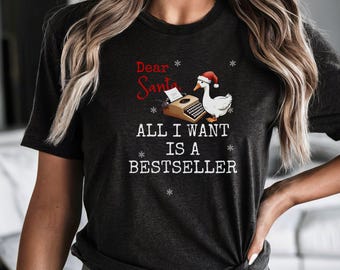 Christmas Shirt for Authors, Goose Tee, Gift For Writers