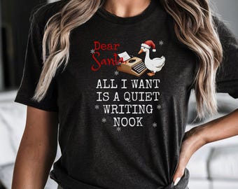 Christmas Shirt for Authors, Goose Tee, Gift For Writers