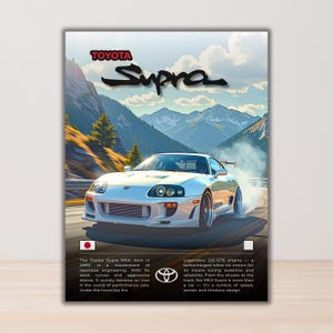 The Icon: Supra MK4 | Toyota Supra | Digital Download | Gift for him | JDM Car | Japanese | Art print | Poster | Home decor | Wall decor