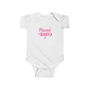 Pisces Baby Bodysuit - Cute Infant Clothing, Baby Shower Gift, Astrology Baby Outfit, Zodiac Kid Apparel, Newborn Gift Idea, Pink Blue Baby
