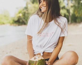 Organic Cotton T-Shirt – Cayenne Quote Print, Relaxed Fit