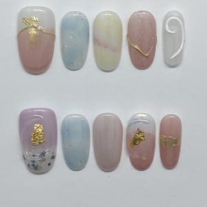 Oval Press On Nails – Medium Matte Classic Colors – Handmade Reusable False Nails for Everyday or Special Occasions