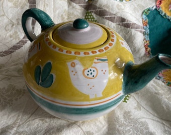 Vintage Vietri Italian Chicken Teapot