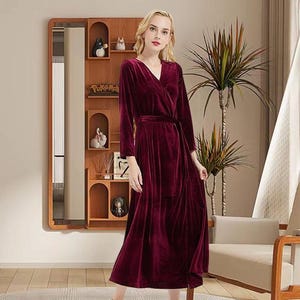 velvet bridesmaid dresses etsy Hunter Green Velvet Bridesmaid Dress