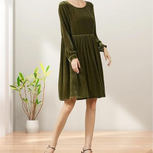 Samt Brautjungfer Kleid lange Ärmel Maxi Samtkleid Samt Wickelkleid Winterkleid Abendkleid Abendkleid handgefertigt maßgefertigt Kleid A01