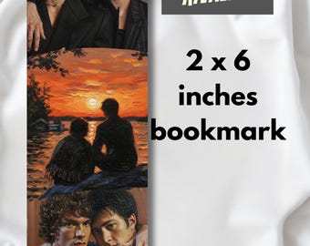 Marcapáginas con diseño romántico de hockey (descarga digital de 2 x 6 pulgadas)