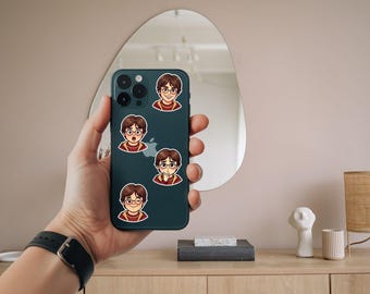 Pegatinas de emojis de niño mago (10 diseños) / Arte de fan de mago mágico PNG / 900 DPI