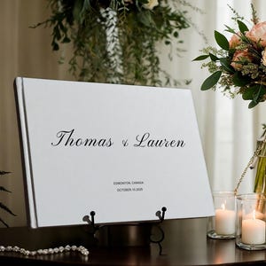 Personalized Wedding Guest Book, Custom Reception Guest Book, Engagement Signing Book, Wedding Anniversary Gifts, Modern Wedding Guest Book