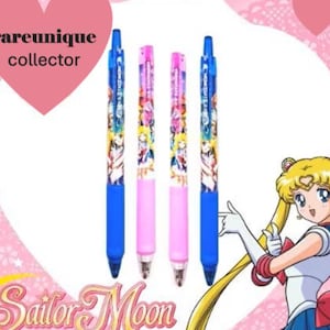 Sailor Moon Set of 4 Ballpoint Pens Blue Ink Naoko Takeuchi KODANSHA Toei Animation BRAND NEW Free Shipping Worldwide