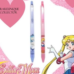 Sailor Moon Set of 2 Crystal Gel Pens Blue Ink Naoko Takeuchi KODANSHA Toei Animation BRAND NEW